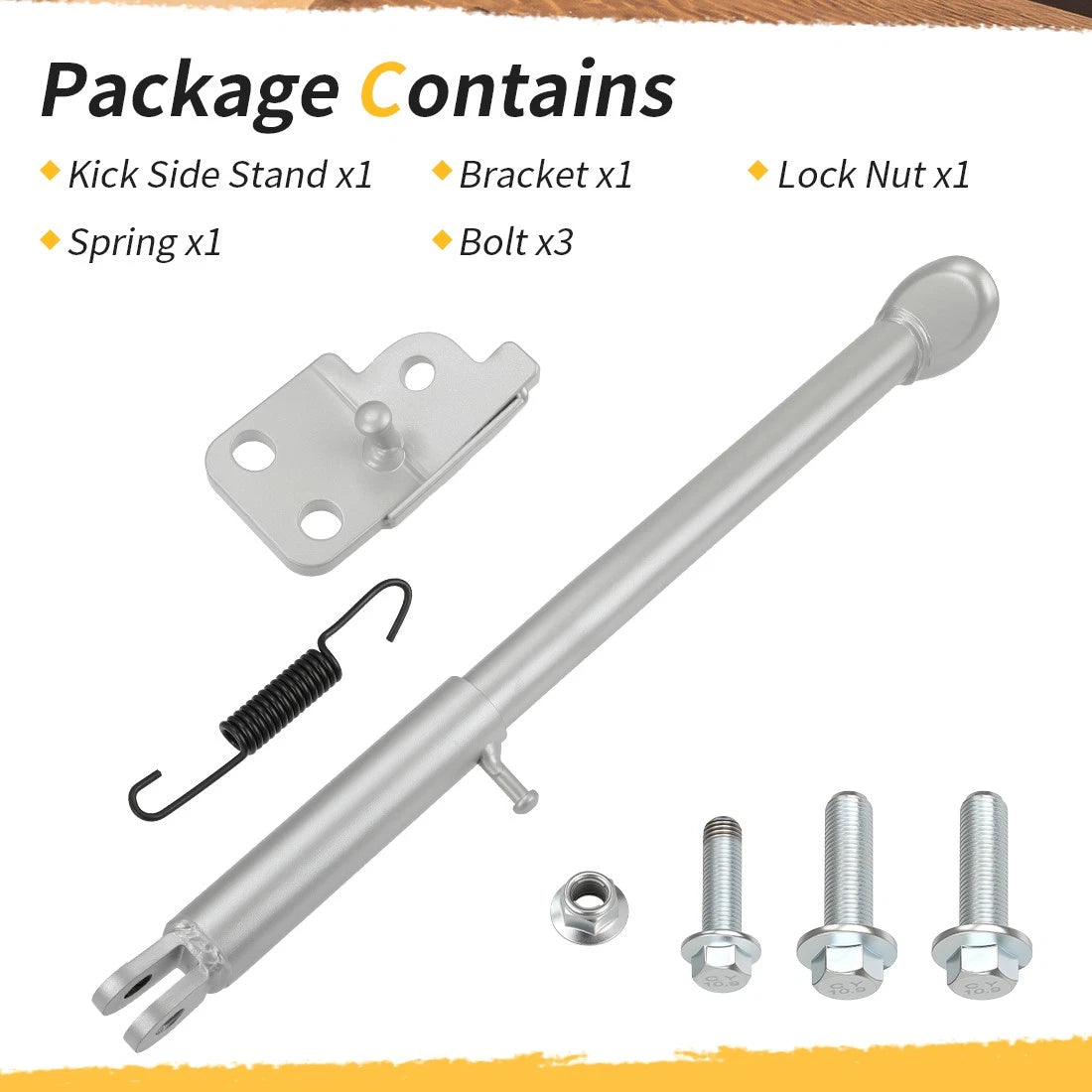 Kickstand Side Stand Bar Kit for Kawasaki KDX200 KDX220R KDX250 (1995–2006) 34024-1279
