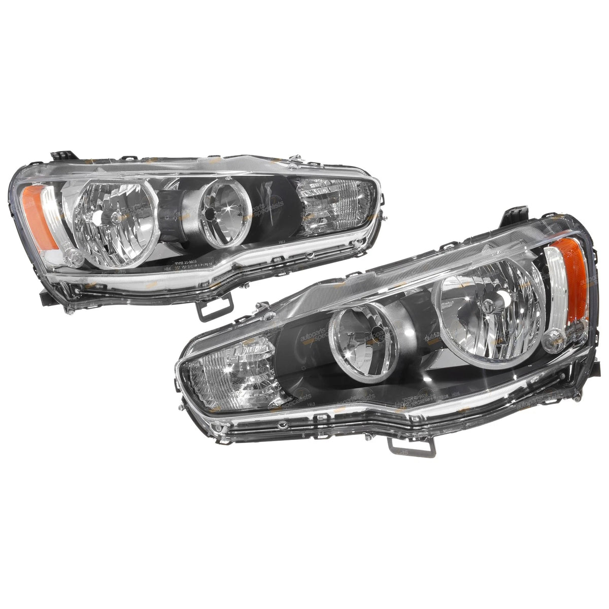 LH+RH Halogen Headlight Pair for Mitsubishi Lancer CJ (2007–2015)