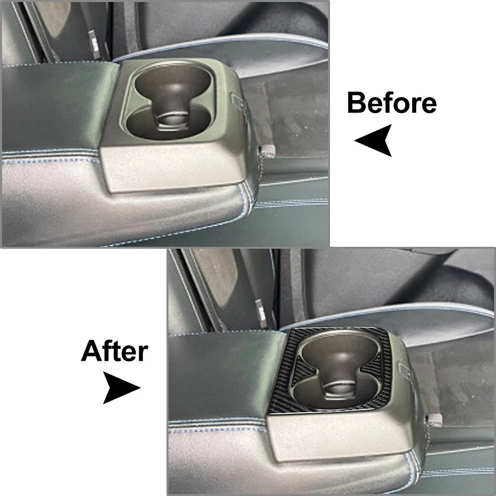 Rear Cup Holder Cover for Ford Ranger Sport (2015–2022) Black