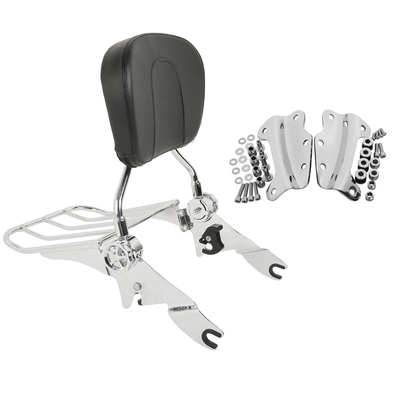 Backrest Sissy Bar & Docking Hardware Kit for Harley Touring Road Glide (2009–2013)