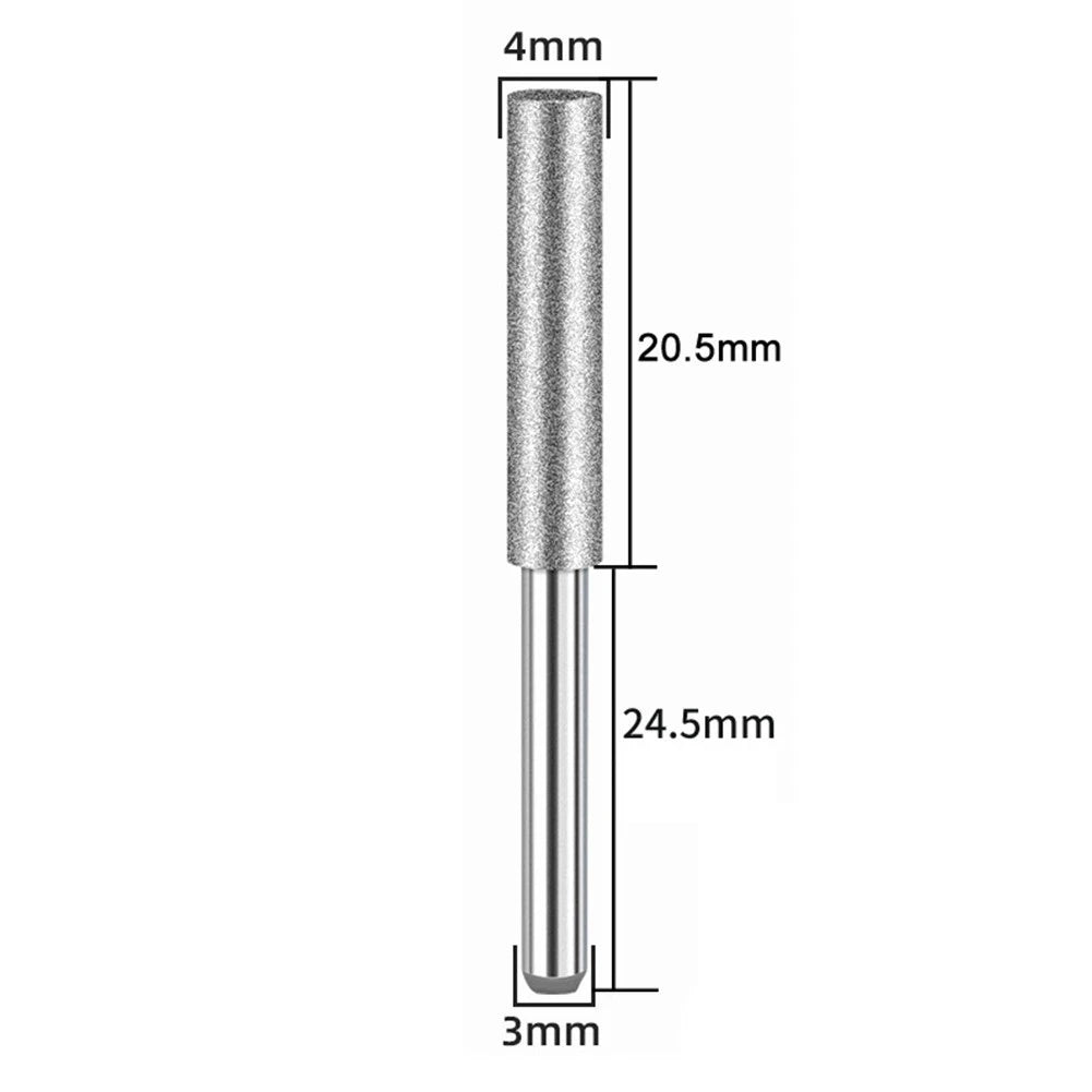 12X 4mm Diamond Chainsaw Sharpening Bits for Grinding and Polishing