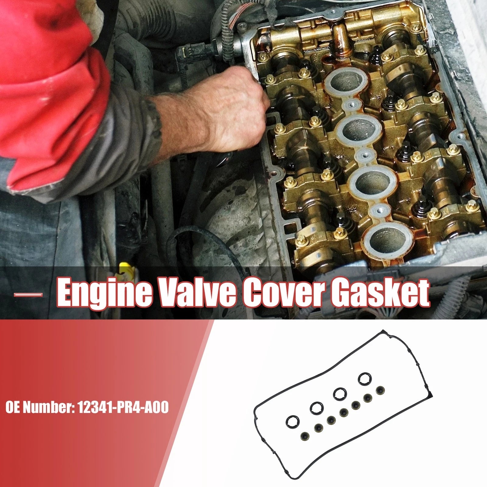 Engine Valve Cover Gasket Set Replacement for Honda CR-V (1997–2001)