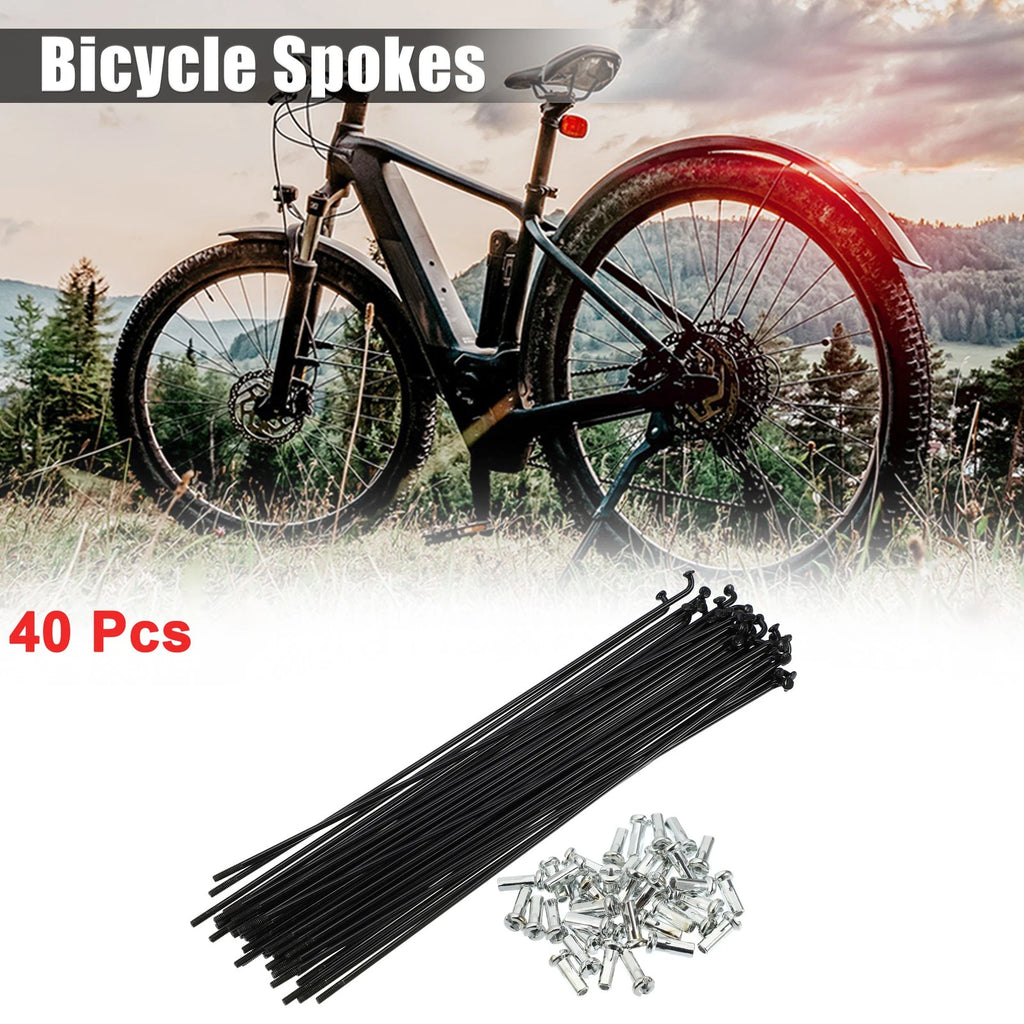 J Bend Bicycle Spokes with Nipples 14G 170mm 2mm for Bike (40 Pack)