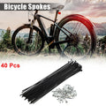 J Bend Bicycle Spokes with Nipples 14G 170mm 2mm for Bike (40 Pack)