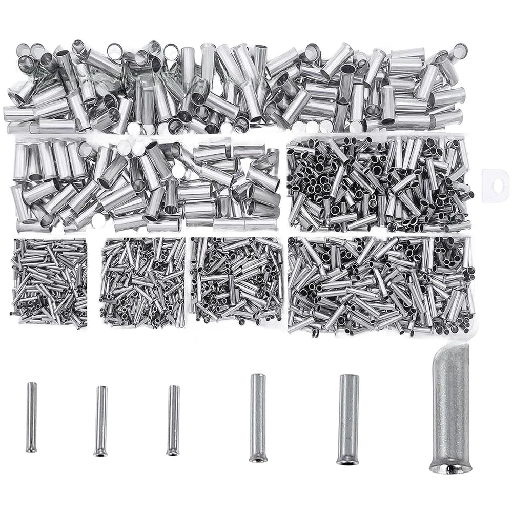2210 AWG Wire Ferrules Kit 1950 Pcs Copper Crimp Terminals for Electronics