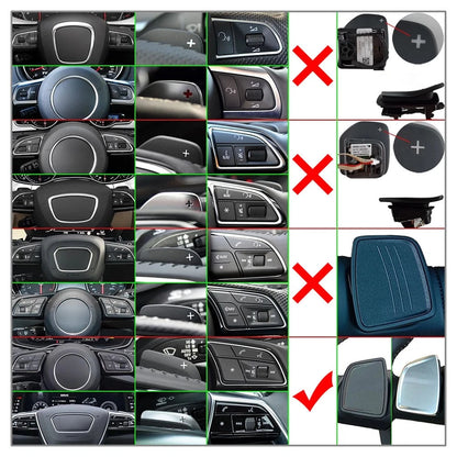 Steering Wheel Shift Paddle Extensions for Audi A3 A4 A5 A7 Q3 Q7 (2010–2020)