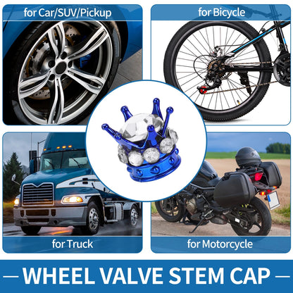 Tire Valve Stem Caps Replacement for Car SUV Truck Bike (4pcs) (All Makes)