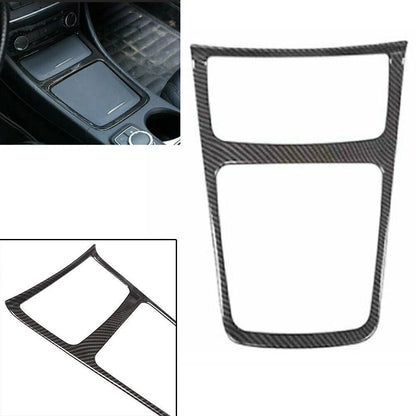 Center Console Panel Trim for Mercedes Benz A GLA CLA Class (2013–2017) Carbon Fiber