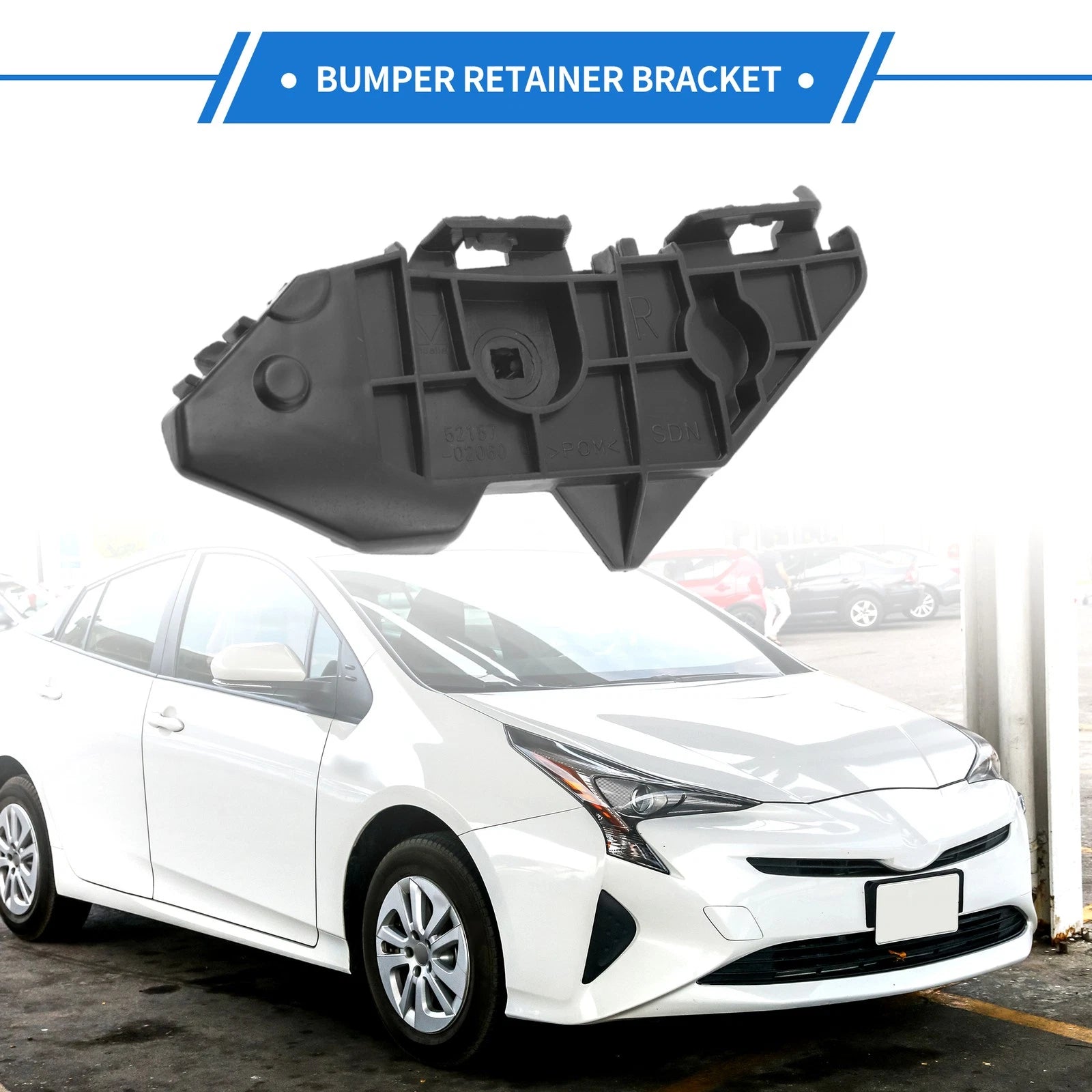 Right Rear Bumper Retainer Bracket Replacement for Toyota Corolla (2009–2013)
