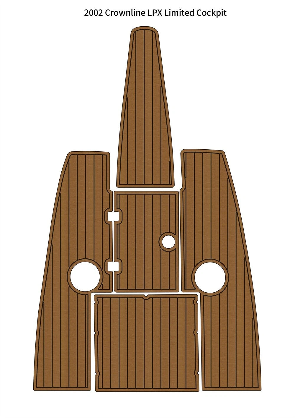 EVA Foam Faux Teak Deck Flooring Pad Mat for Crownline LPX Limited (2002)