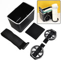 Adjustable Cup Holder Organizer for Car Armrest - Black