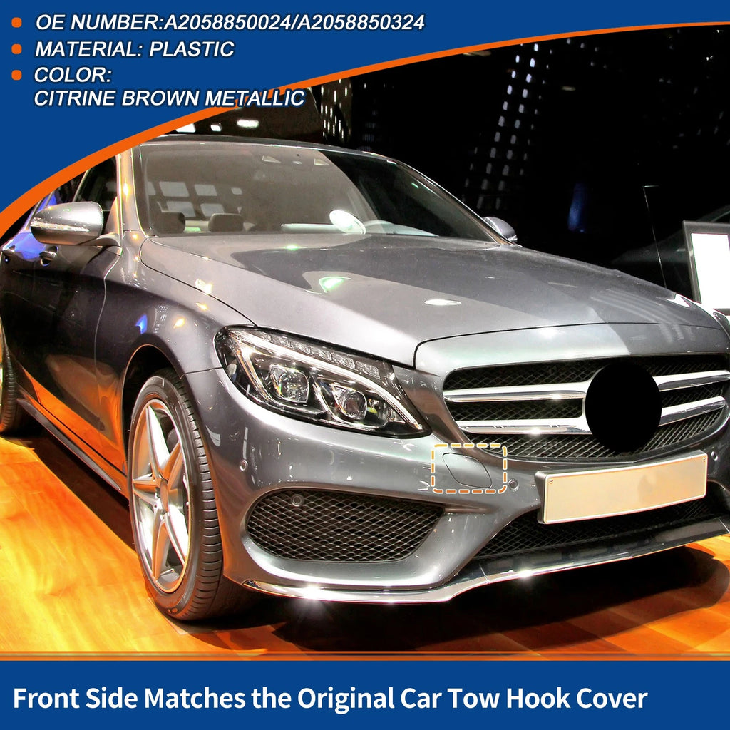 Front Tow Hook Cover Replacement for Mercedes-Benz C43 AMG (2017–2018)