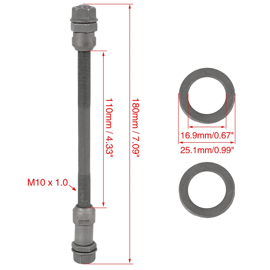 Wheel Hub Axle Rear Solid Shaft for MTB Bicycle Bike (Item 1) (2005–2015)