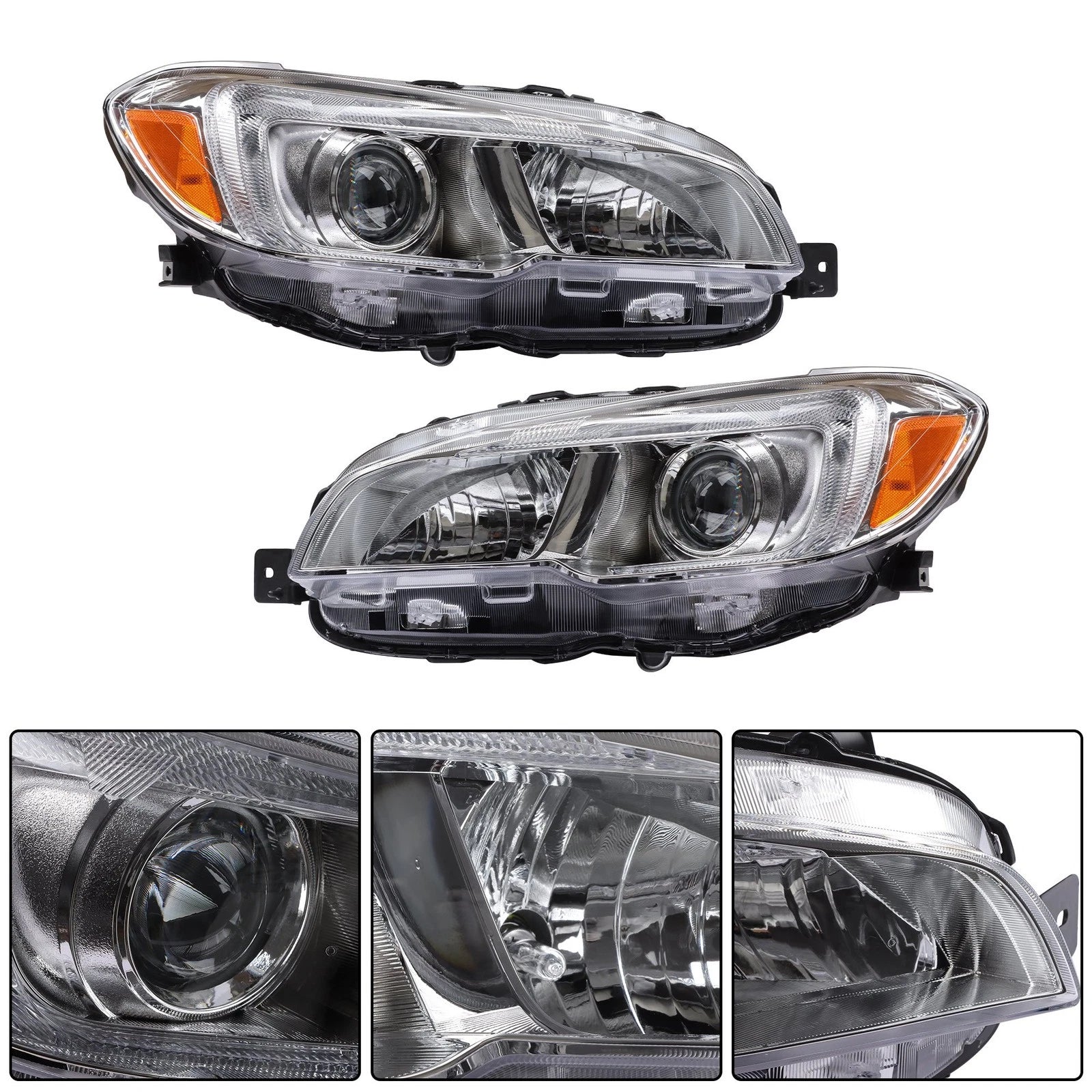 Headlight Assembly Set for Subaru WRX (2015–2021) Left+Right Halogen