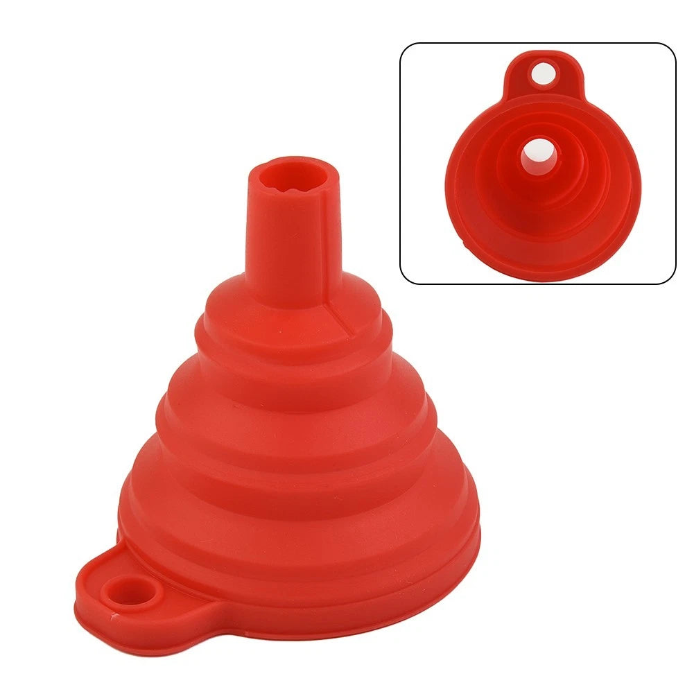 Car Funnel for Universal Use (7.5cm x 8cm) Silicone Collapsible