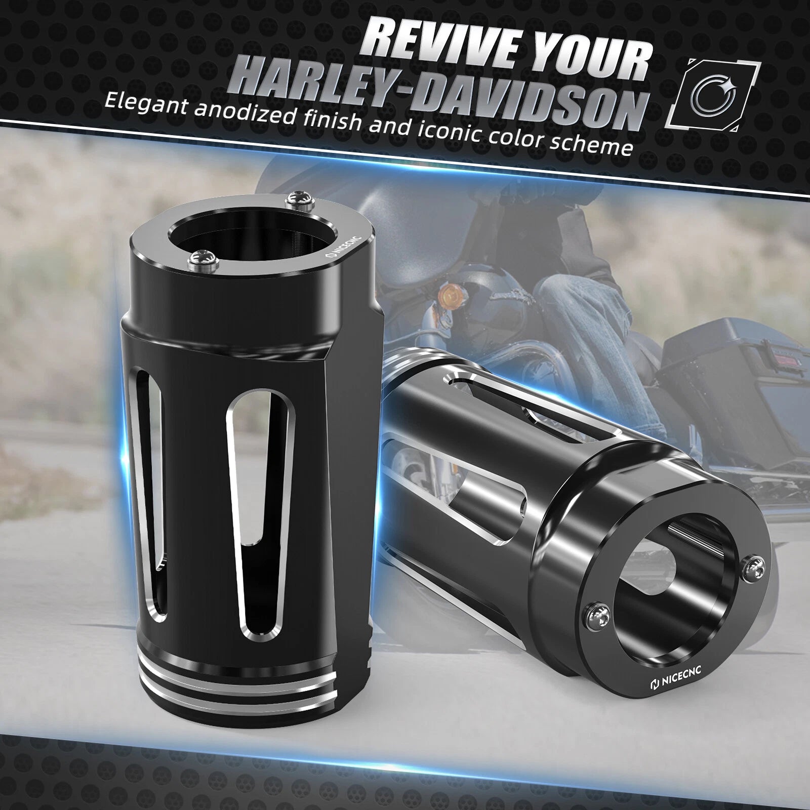 Fork Boots for Harley Electra Glide Low FLHTCUL, Tri Glide FLHTCUTG (2014–2023)