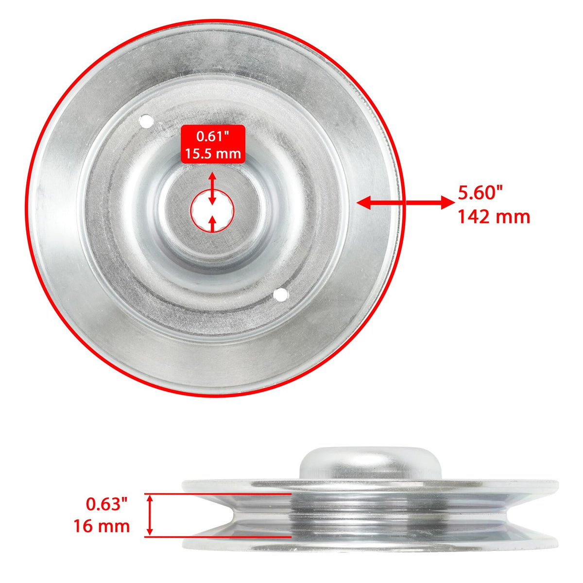 Deck Spindle Pulley Replacement for Poulan 460ZX 19 hp 46 in (2006–2011)