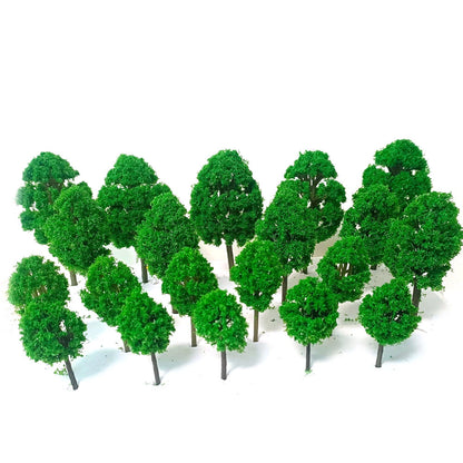 60pcs Multiple Model Trees Railroad Train Wargame Diorama Park Landscape Scene