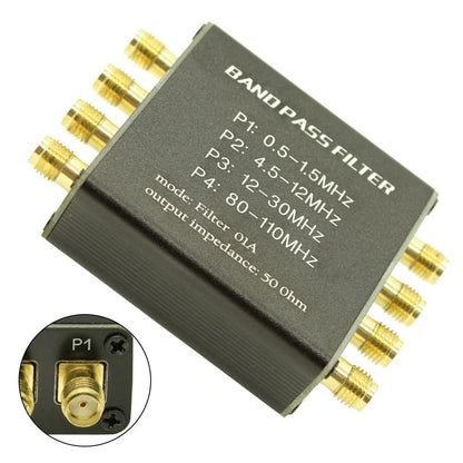 Radio PreFilter 50 Ohm for Malachite with 4PASS Filters (1Hz-300MHz)