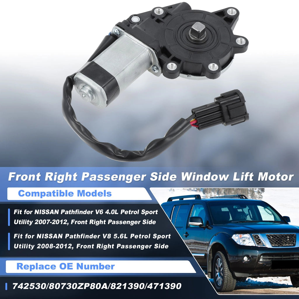 Front Right Power Window Motor 80730ZP80A for Nissan Pathfinder (2007–2012)