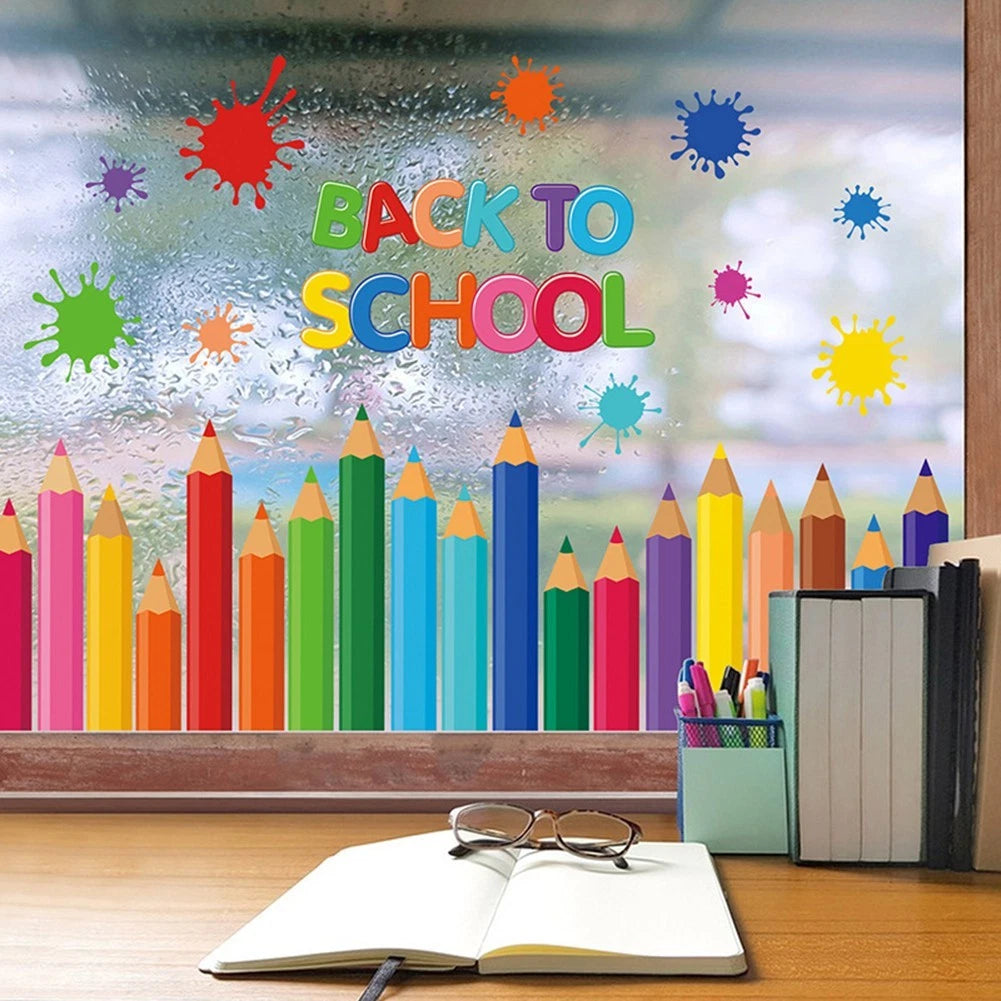 Back to School Decor Set of 4 Bright Colors