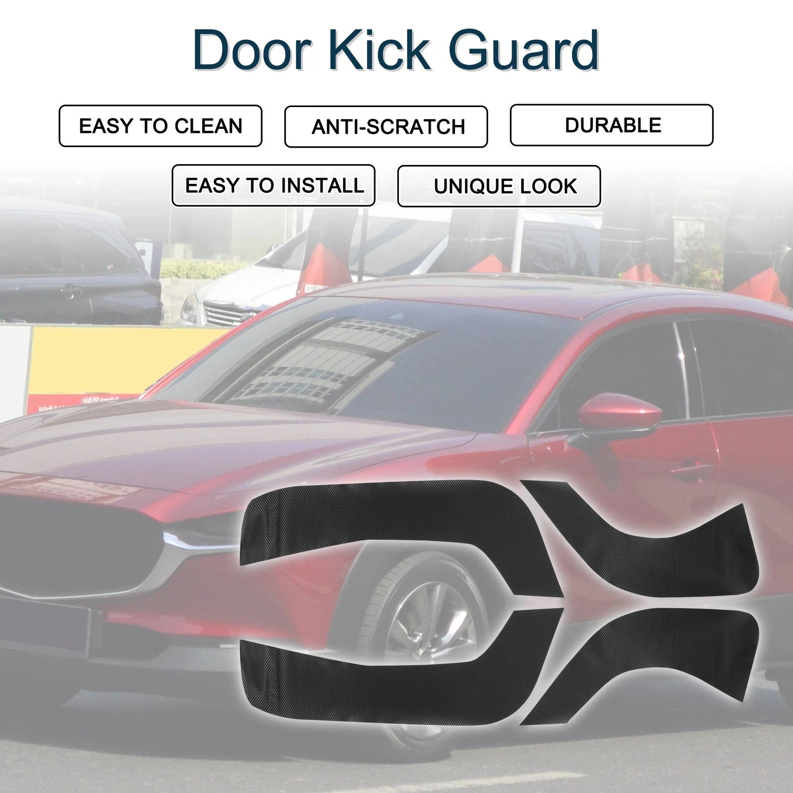 Door Kick Guard Set for Mazda CX-30 Front Rear Driver Passenger Side (2020–2023)