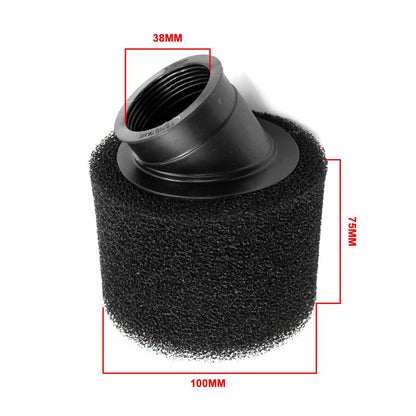 45 Degree Angled Neck Air Filter for Dirt Pit Bike (38mm, 37mm)