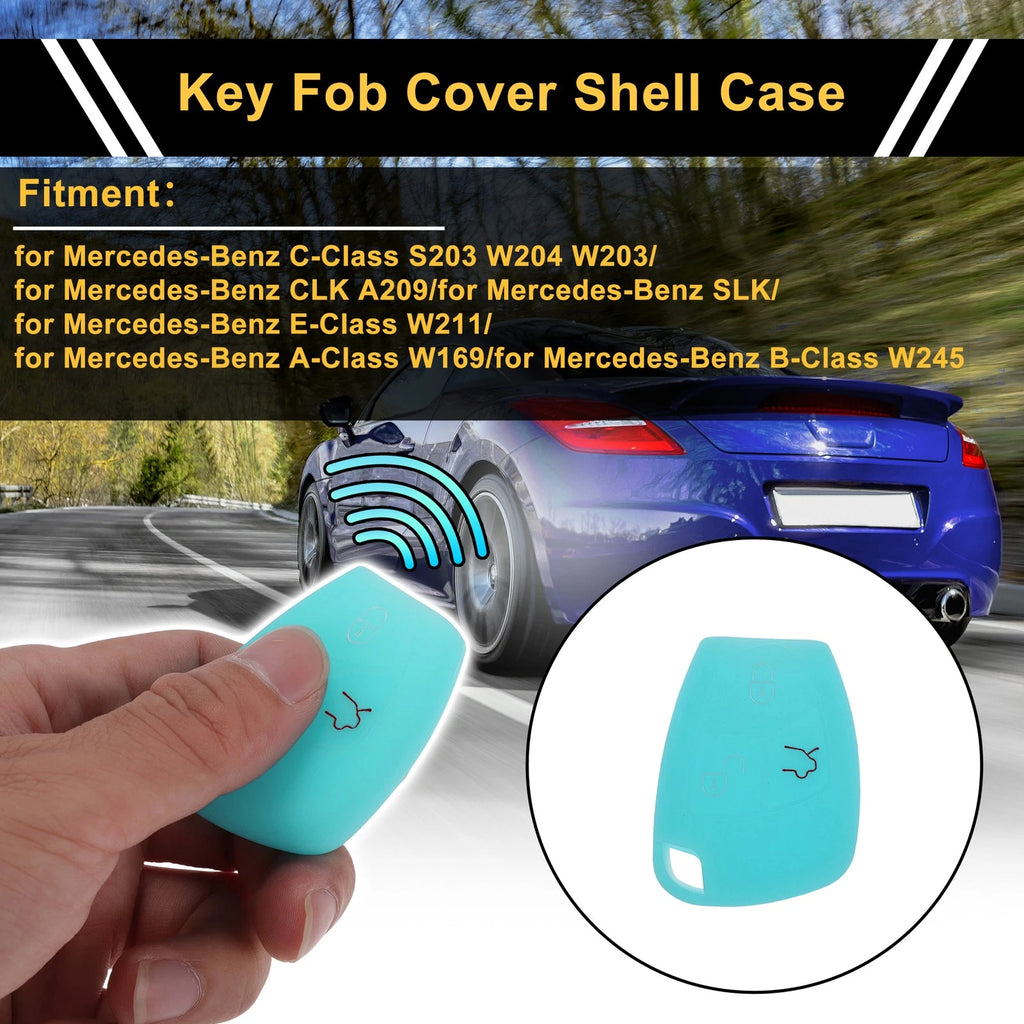 Car Key Case Cover Replacement for Mercedes-Benz C-Class W203 W204 (2000–2014)