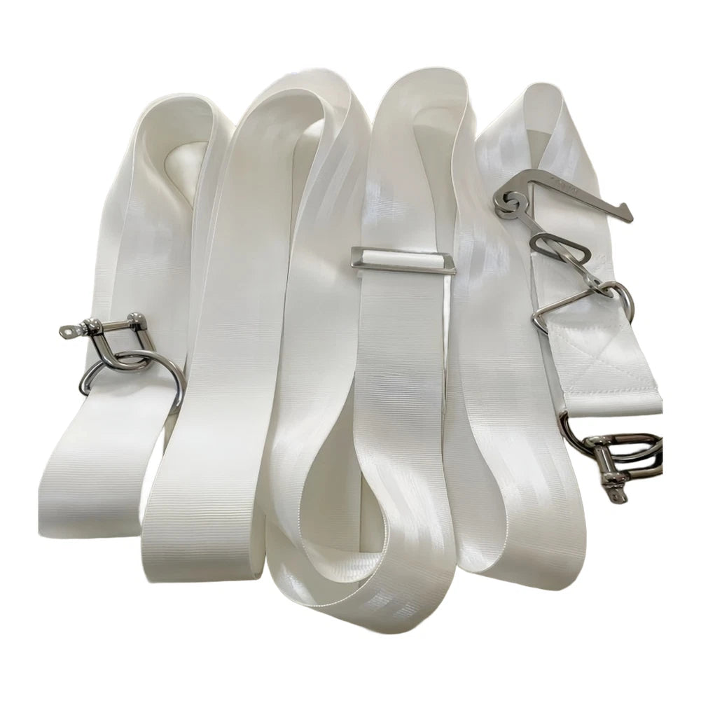 Adjustable Life Raft Lashing Strap 16ft Nylon with Stainless Steel Hook