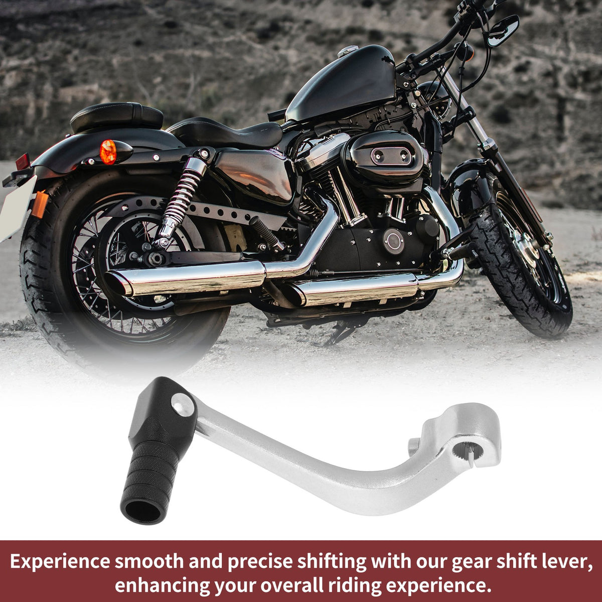 Folding Gear Shifter Lever for Honda CRF110F (2013–2018) Silver Black