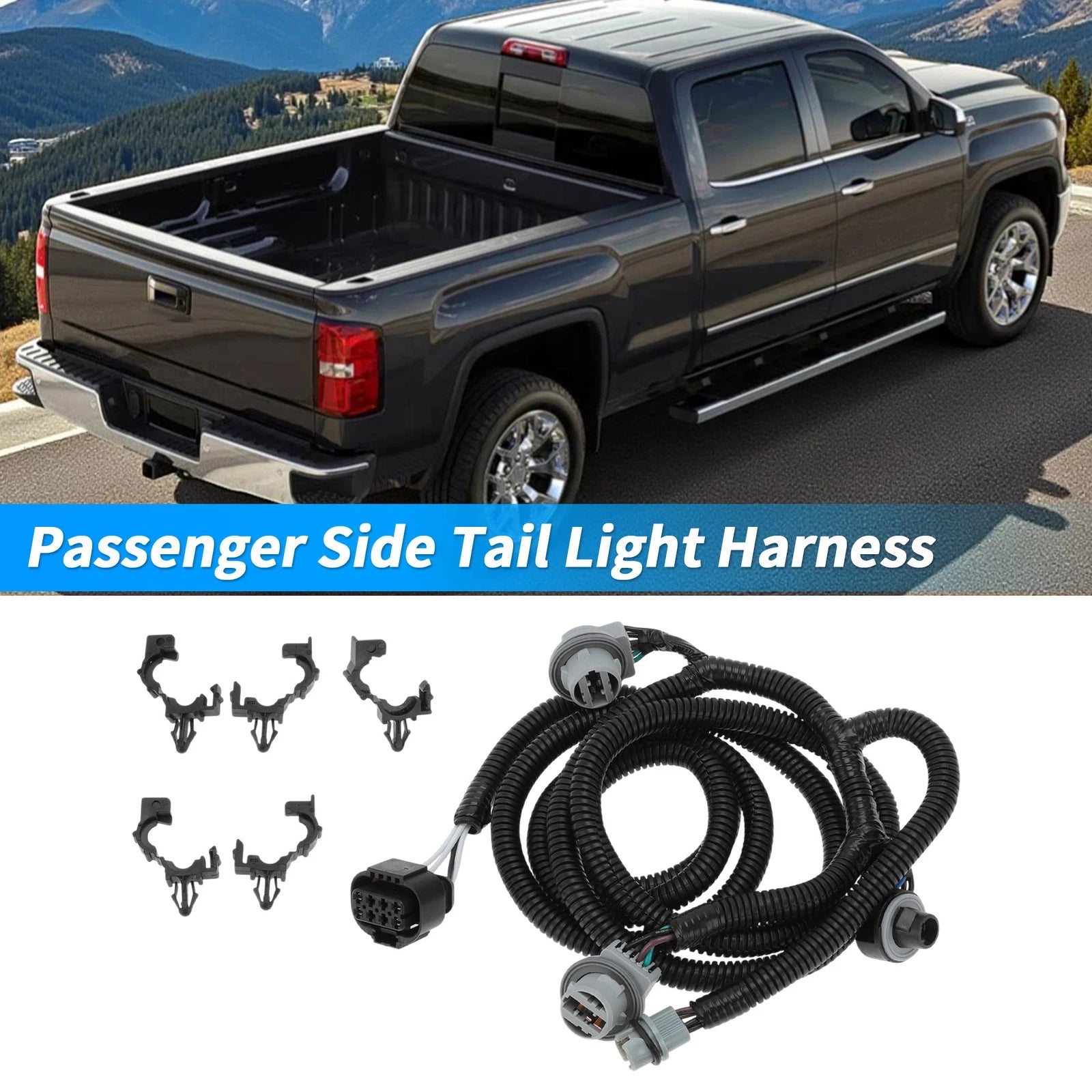 Right Passenger Side Tail Light Harness for GMC Sierra 2500 3500 HD (2015)
