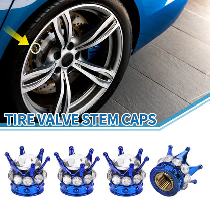 Tire Valve Stem Caps Replacement for Car SUV Truck Bike (4pcs) (All Makes)