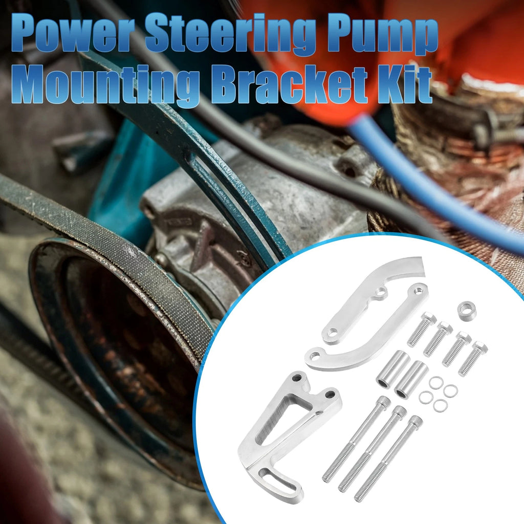 Power Steering Pump Bracket Adjustable Kit for Chevy 265 283 305 (1955–1962)