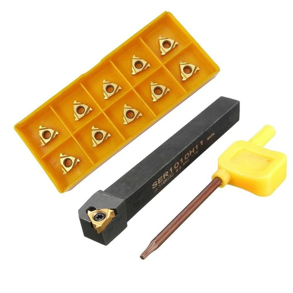 10Pcs 11ER AG60 Threading Insert for CNC Cutting Tool Holder