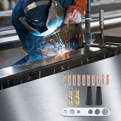 15PCS Contact Tips Kit for MIG Welding (0.6mm Nozzles, Wrench)