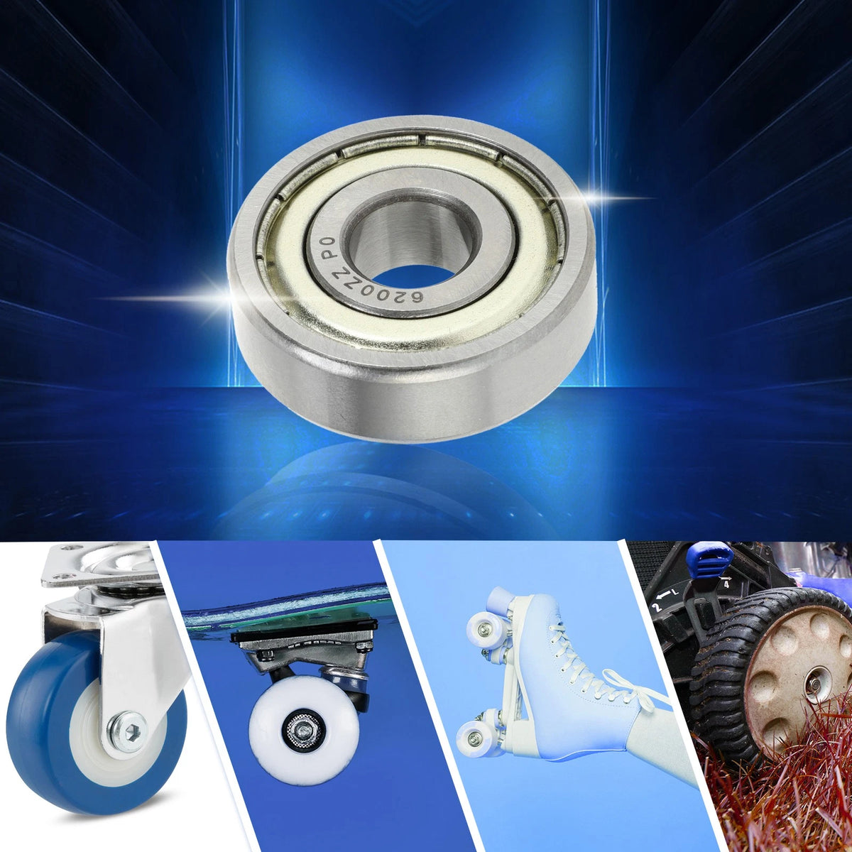 6200ZZ Deep Groove Ball Bearing for Scooter Skateboard Wheel (P0)