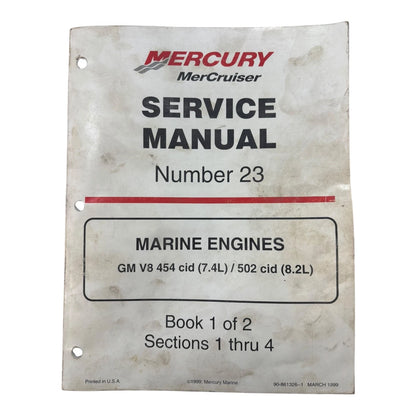 Service Manual #23 for Mercury MerCruiser GM V8 454/502 cid (90-861326--1)