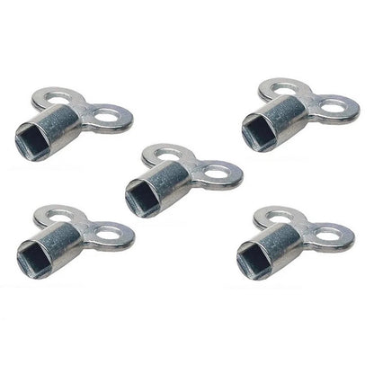 Pack of 5 Radiator Bleed Keys for Universal Use (Zinc Alloy)