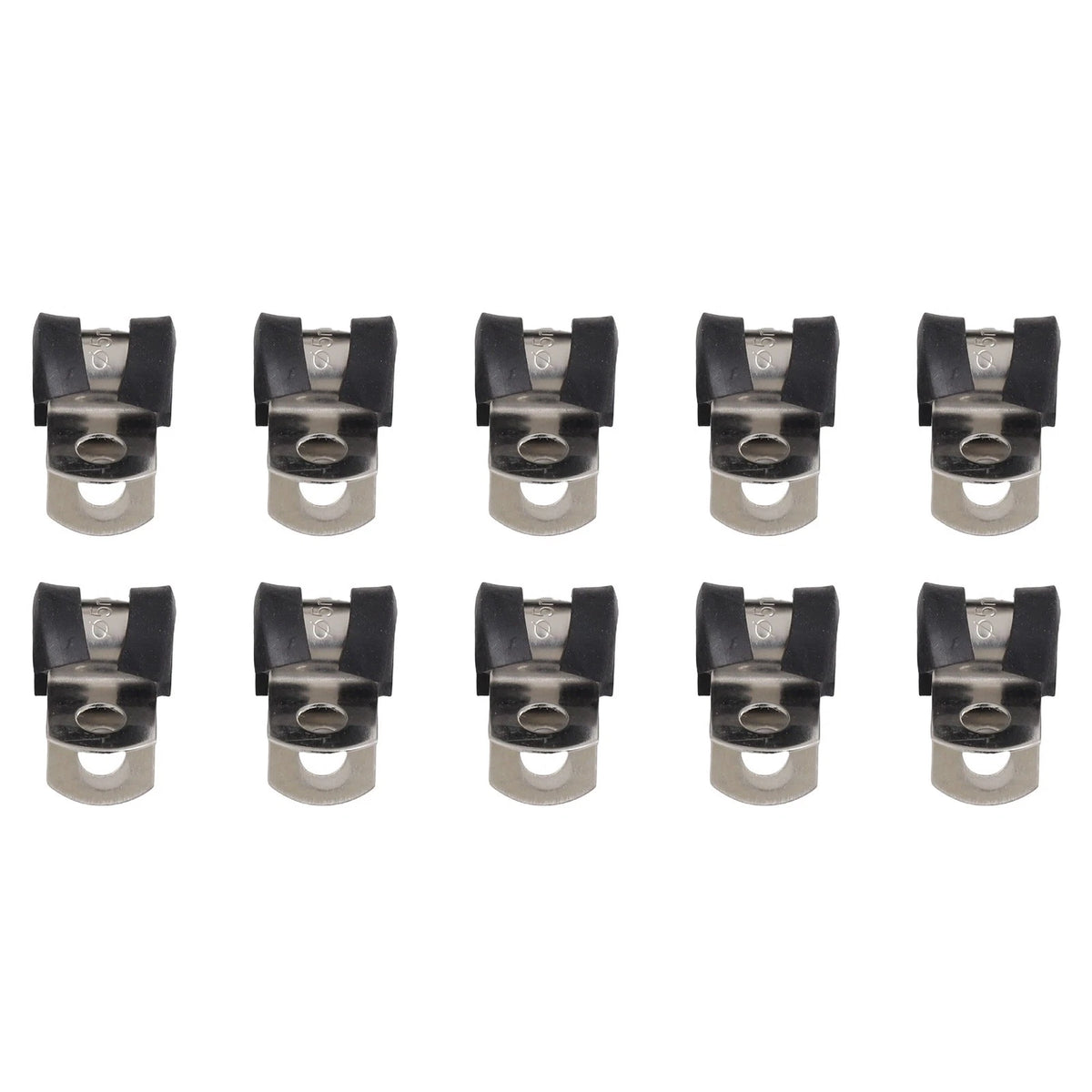 Set of 4 Galvanized Iron P Clips for Hose Pipe Cable Mounting