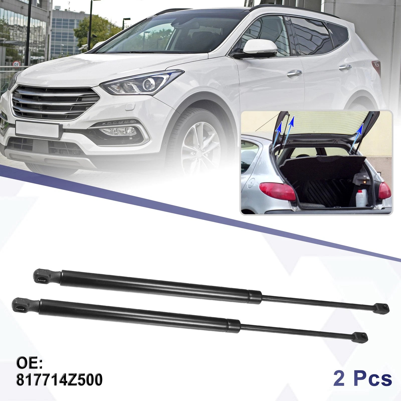 Rear Hatch Lift Supports Struts Replacement Set for Hyundai Santa (2015–2017)