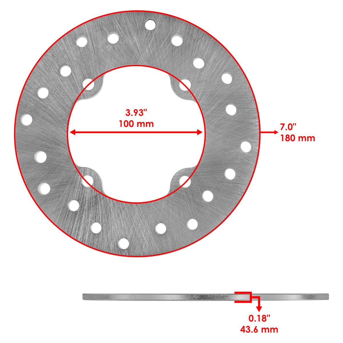 Rear Brake Disc Rotor With Caliper for Can-Am Outlander 400 2005–2015