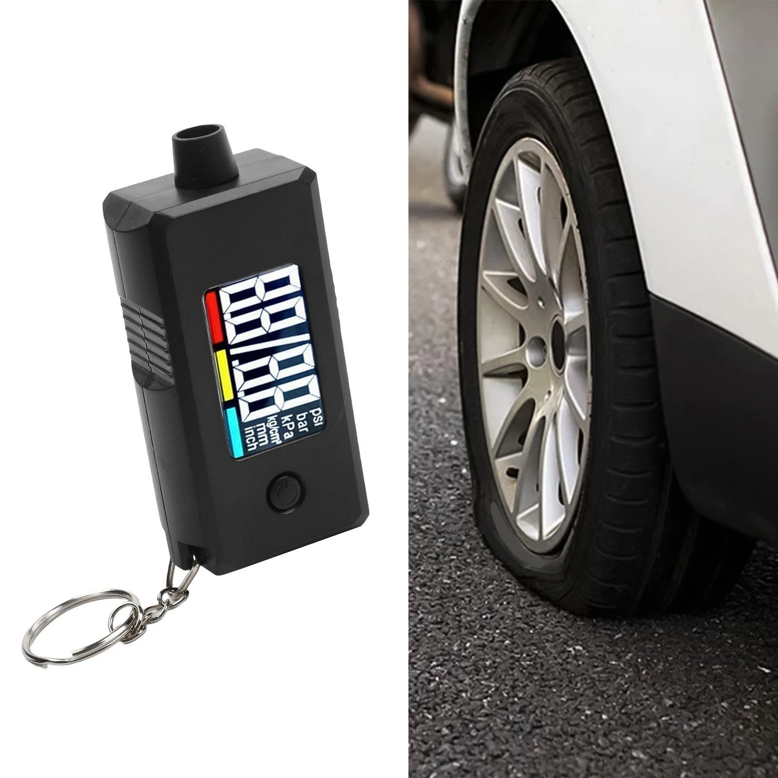 Digital Tyre Gauge for Cars (Dual Functions)