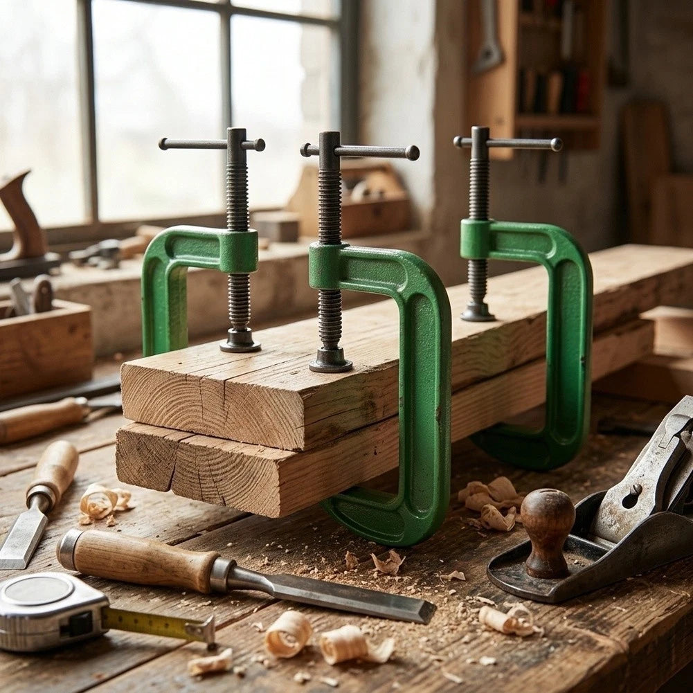 Woodworking C Clamp for Surface Protection