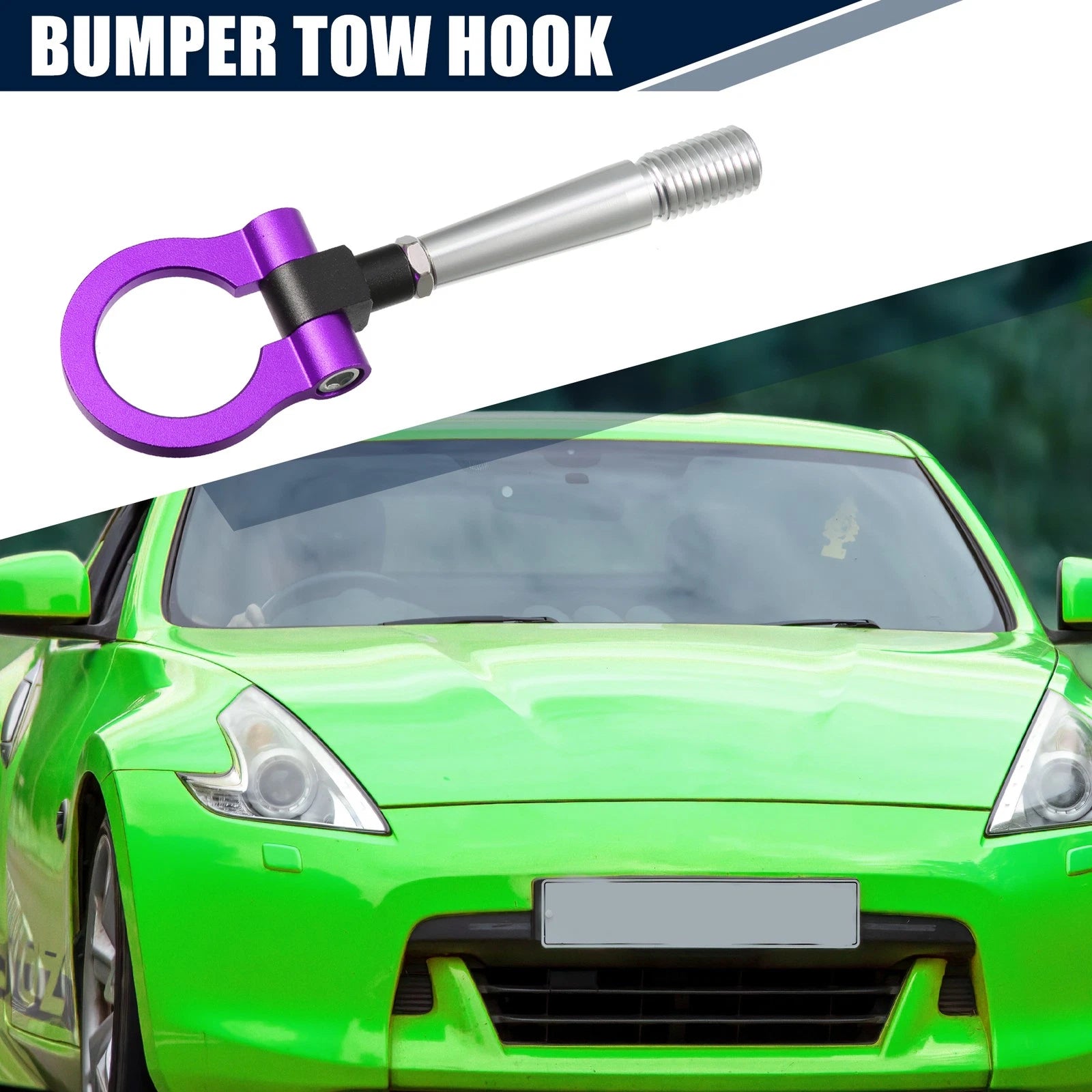 Trailer Tow Hook Screw Front Rear Purple for Nissan (2005–2015)