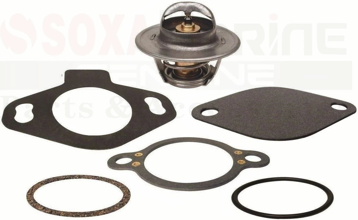 140° Thermostat Kit for Mercruiser 5.0L 5.7L 7.4L V6 4.3L (18-3668, 807252Q4)