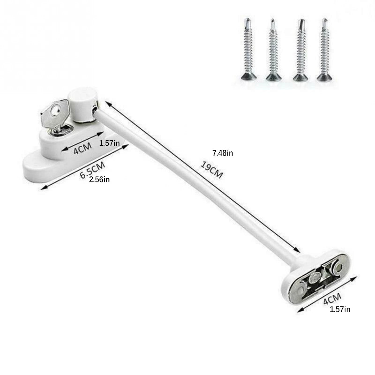 Stainless Key Lockable Window Security Cable Lock for Cars