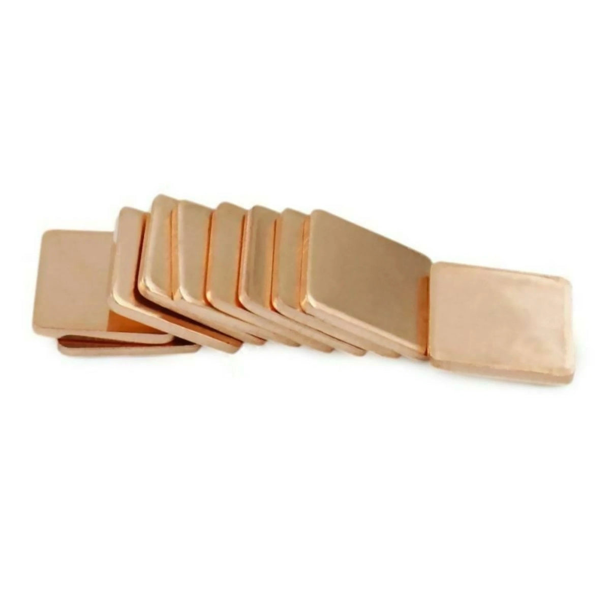 10 Pieces Copper Heat Sink Pads for Laptop CPU 15x15x1mm
