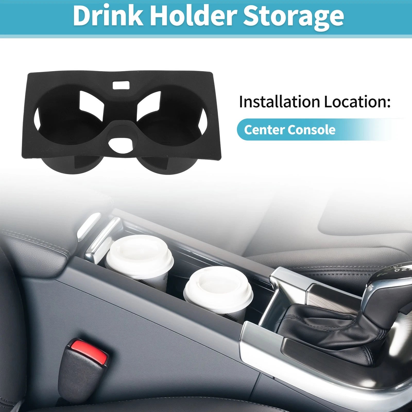 Center Console Cup Holder Organizer for BMW X5 G05 2019–2023 Silicone