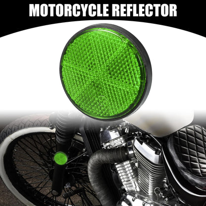 4PCS Universal Round Motorcycle Bike Reflectors 2.2in Green for Universal (2000–2025)