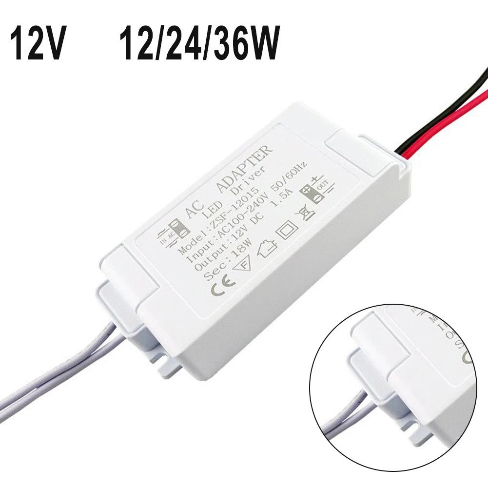 LED Driver Adapter Transformer 12W/24W/36W for Home Household